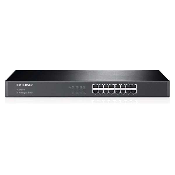 TP-Link TL-SG1016 16x Gigabit Rackmount Switch kapcsoló, Fekete akciós termékkép 1