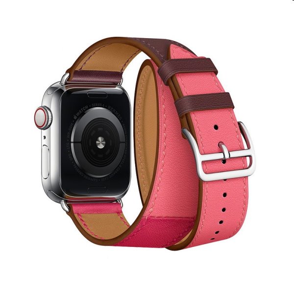 Borjúbőr szíj (hosszú) COTEetCI Apple Watch 38/40/41mm, lila/rózsaszín