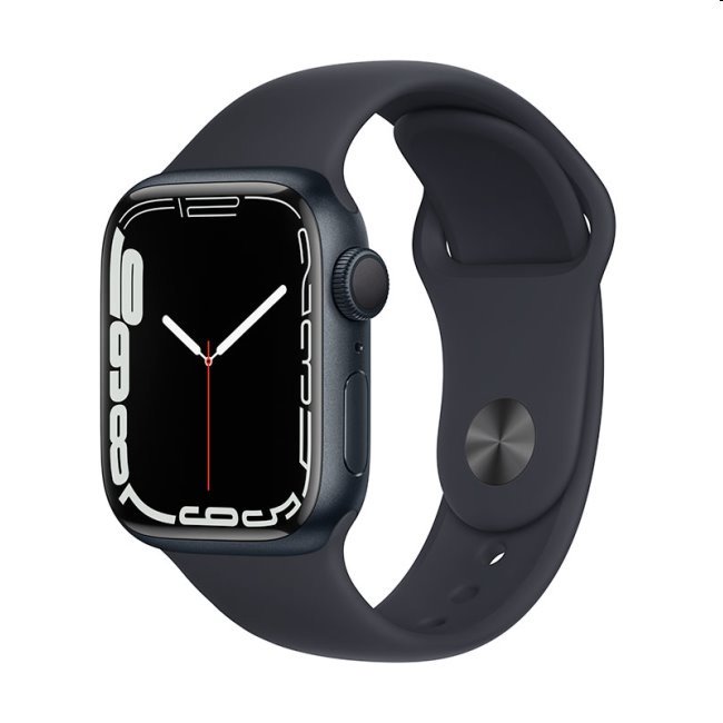 Apple Watch Series 7 GPS (41mm), midnight, B osztály - használt, 12 hónap garancia