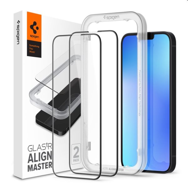 Edzett üveg Spigen tR Align Master for Apple iPhone 14 Plus/13 Pro Max, 2 darab