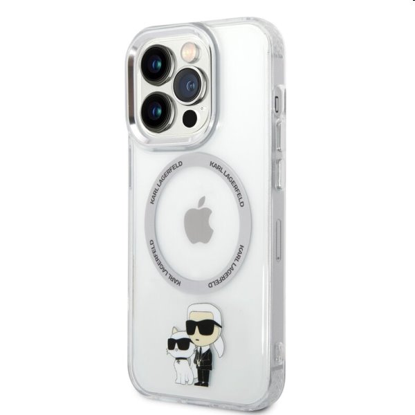 Zadný kryt Karl Lagerfeld MagSafe IML Karl and Choupette NFT pre Apple iPhone 14 Pro, transparentná