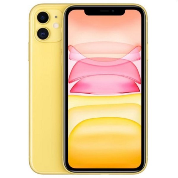 Apple iPhone 11 128GB, sárga, C osztály - használt, 12 hónap garancia