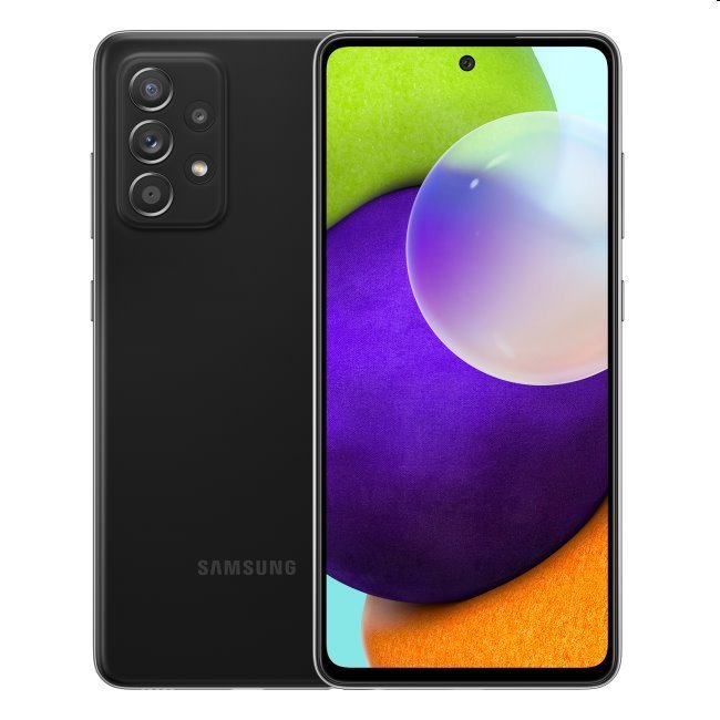 Samsung Galaxy A52 - A525F, 8/256GB, Fekete, C osztály - használt, 12 hónap garancia