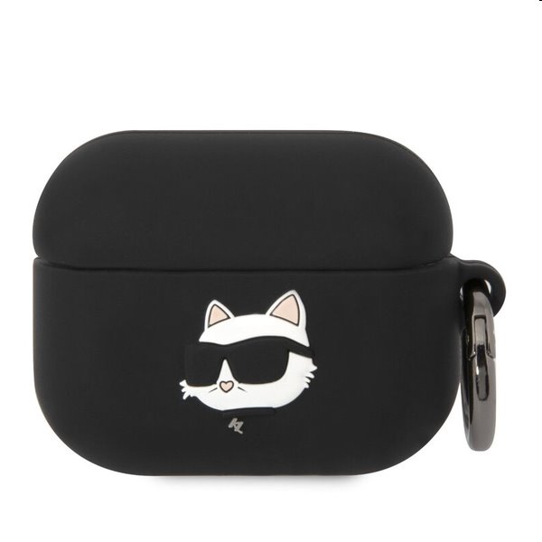 Karl Lagerfeld 3D Logo NFT Choupette Head silikónový obal pre Apple AirPods Pro, čierny