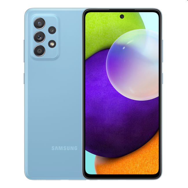 Samsung Galaxy A52 - A525F, 6/128GB, blue, C osztály - használt, 12 hónap garancia