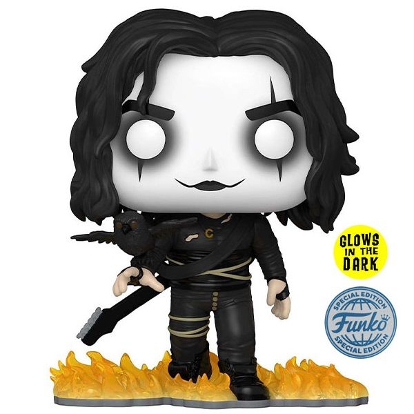 POP! Movies: Eric Draven with Crow (The Crow) Special Kiadás (Glows in The Dark)