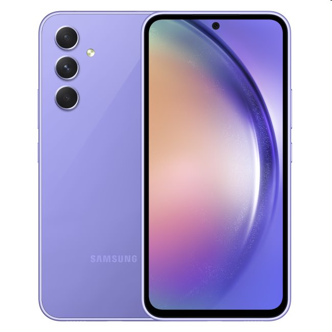 Samsung Galaxy A54 5G, 8/128GB, violet, kiállított darab, 21 hónap garancia