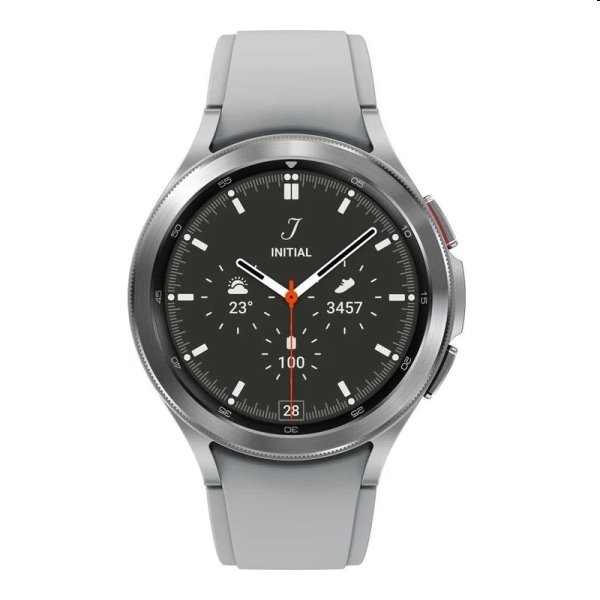 Samsung Galaxy Watch4 Classic LTE 46mm, silver, kiállított darab, 21 hónap garancia