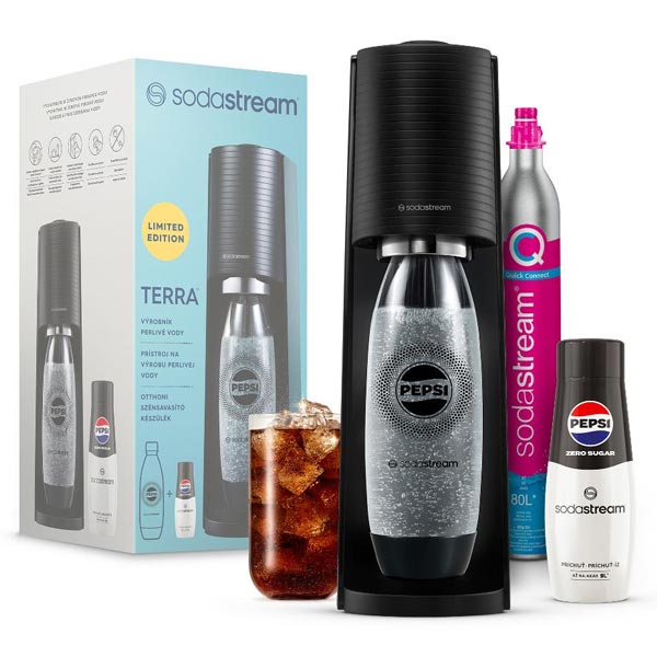 Sodastream Terra pepsi zero megapack, fekete