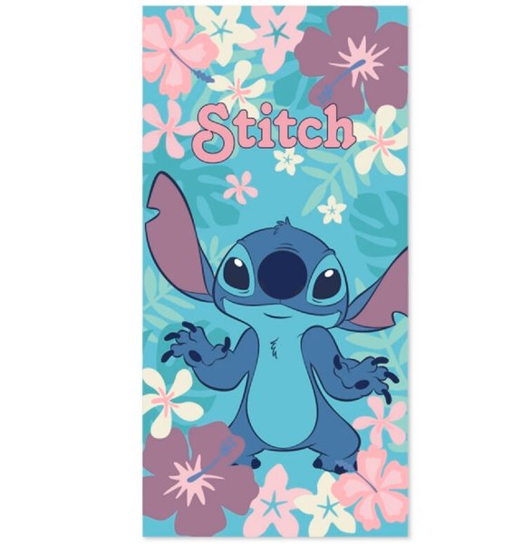 Osúška Stitch Flowers (Disney), bavlna