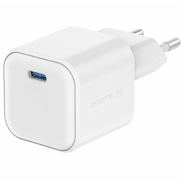 SWISTEN hálózati adapter GaN 1x USB-C 20 W PD, fehér