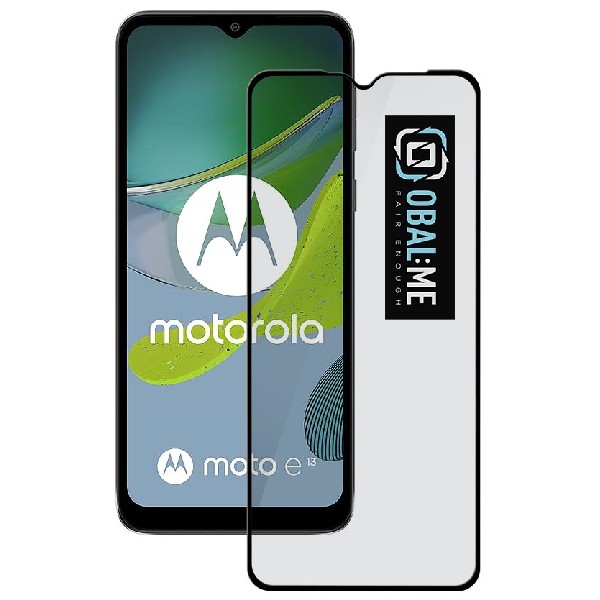 OBAL:ME 5D Edzett védőüveg Motorola E13 számára, fekete