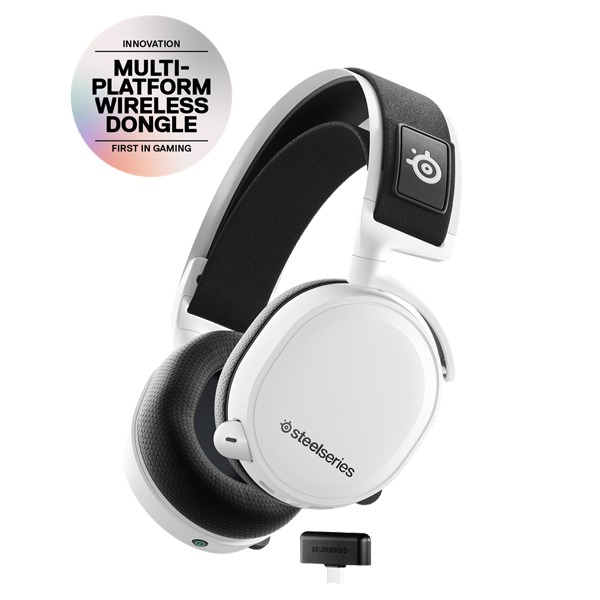 Steelseries Arctis 7+, white, kiállított, 21 hónap garancia