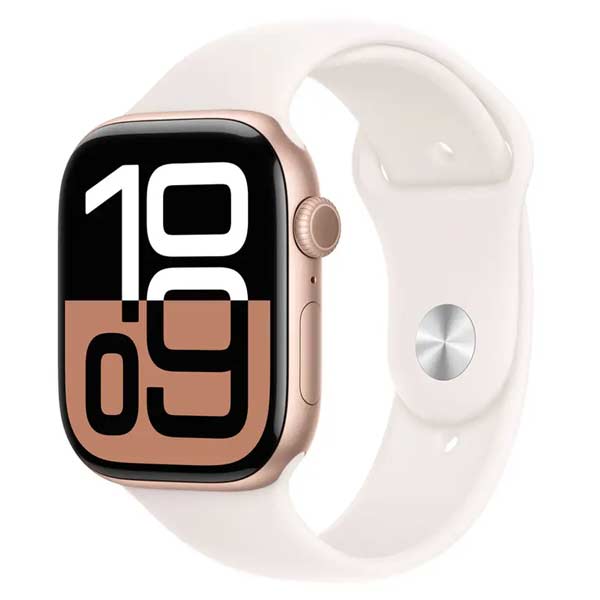 Apple Watch Series 10 GPS 46mm Rózsaszín arany alumium sportszíjjal - M/L