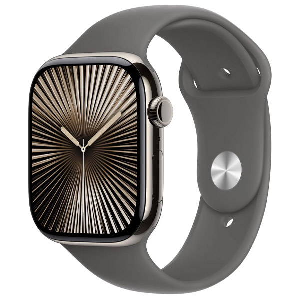 Apple Watch Series 10 GPS + Cellular 46mm Természetes titán szürke sportszíjjal  - M/L