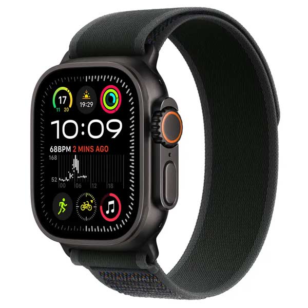 Apple Watch Ultra 2 GPS + Cellular 49mm Black Titanium Case with Black Trail Loop - S/M