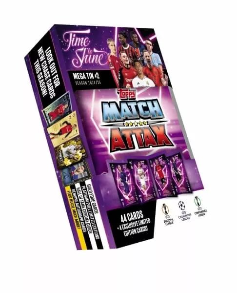 Futbalové karty Topps Match Attax TCG 2024/25 UCC Mega Tin 2 fialová