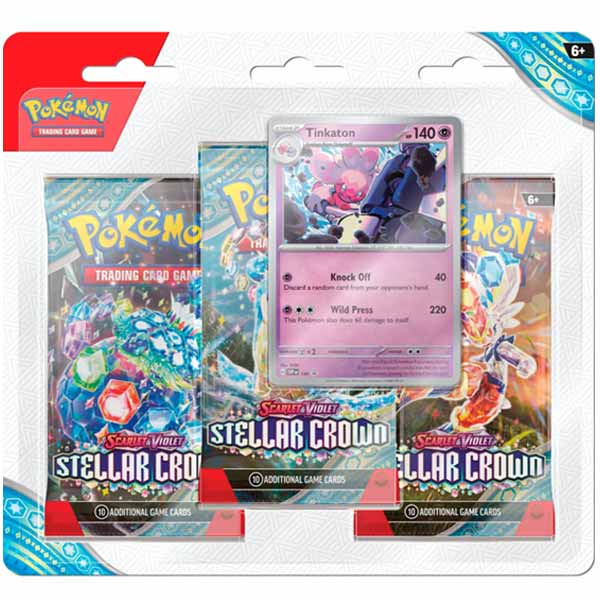 Kártyajáték Pokémon TCG: Scarlet & Violet Stellar Crown 3 Blister Tinkaton (Pokémon)