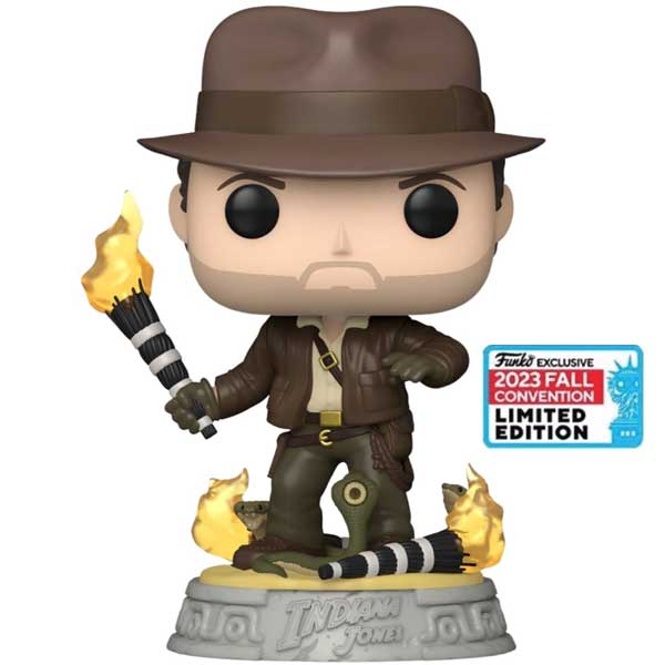 POP! Movies: Indiana Jones with Snake 2023 Fall Convention Limited Edition, használt, 12 hónap garancia