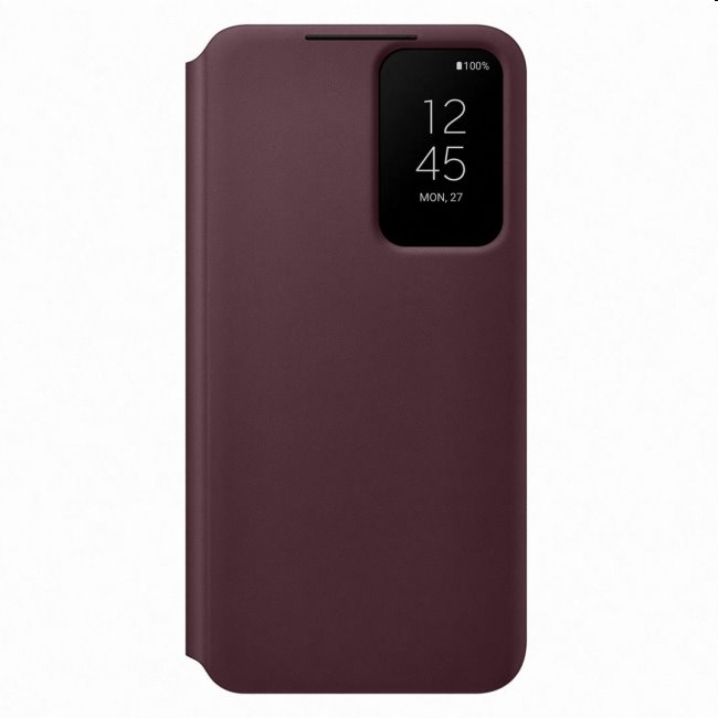 Samsung Clear View Cover S22 Plus, burgundy, kiállított, 21 hónap garancia