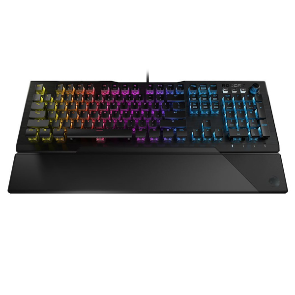 Roccat Vulcan 121 AIMO Gaming Keyboard, Red Titan Switch Speed RGB US Layout, Black, kiállított, 21 hónap garancia