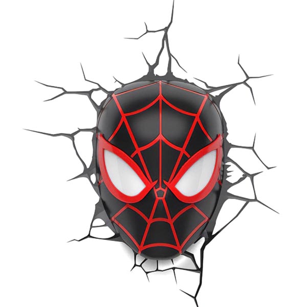 3D LED Light Spider-Man Miles Morales Face 3D (Marvel)