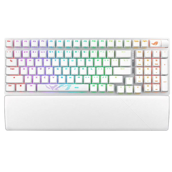 ASUS ROG Strix Scope 2 96 Wireless RGB Gaming Keyboard, ROG RX RED / PBT, US, white