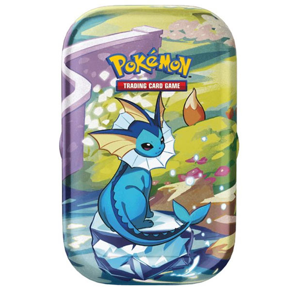 Kártyajáték Pokémon TCG: Scarlet & Violet Prismatic Evolutions Mini Tin Vaporeon. (Pokémon)