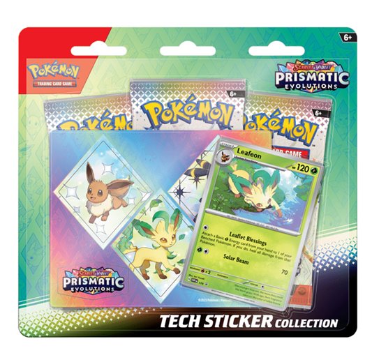 Kartová hra Pokémon TCG: Scarlet & Violet Prismatic Evolutions Tech Sticker Leafeon (Pokémon)