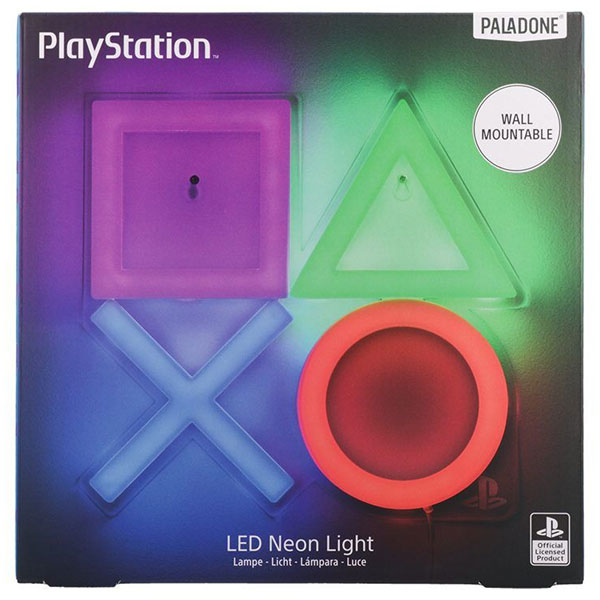 LED Neon lampa PlayStation na stenu