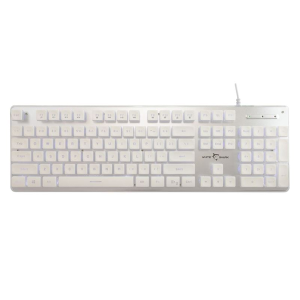 White Shark Gaming membrane keyboard TACHI, US, white