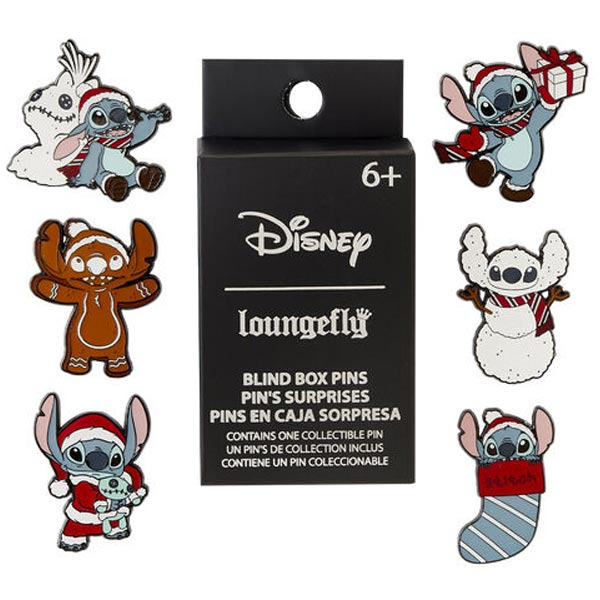 Loungefly Stitch Holiday Blind Box Enamel Pin assorted (Disney) akciós termékkép 1