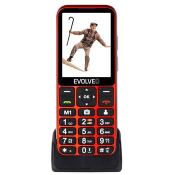 Evolveo EasyPhone LT, red, kiállított, 21 hónap garancia