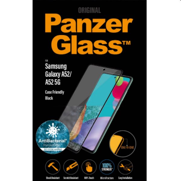 PanzerGlass Case Friendly AB for Samsung Galaxy A53 / A52 - A525F / A52s 5G, black, bontott, 24 hónap garancia