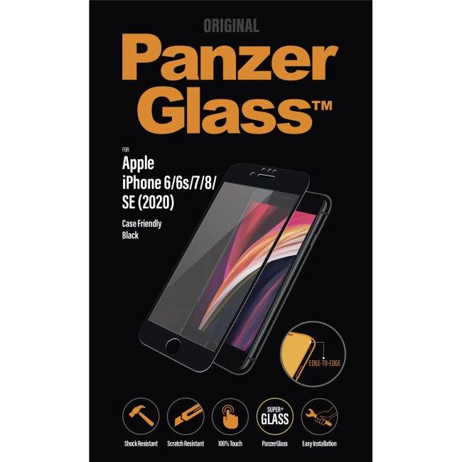 PanzerGlass Case Friendly for Apple iPhone SE 20/SE 22/8/7/6s/6, black, bontott, 24 hónap garancia