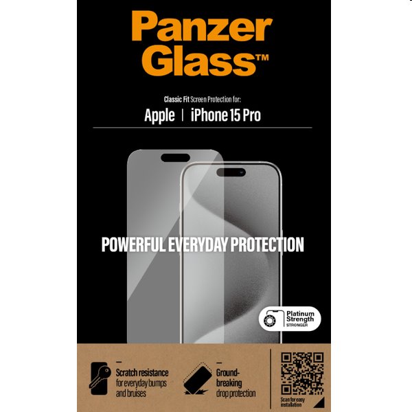 PanzerGlass screen protection for Apple iPhone 15 Pro, bontott csomagolás, 24 hónap garancia