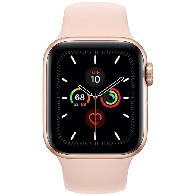 Apple Watch Series 5 GPS, 40mm arany Aluminium Case with rózsaszín Sand Sport Band