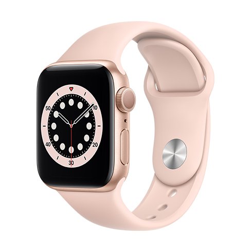 Apple Watch Series 6 GPS, 44mm Gold Aluminium Case, A osztály - használt, 12 hónap garancia