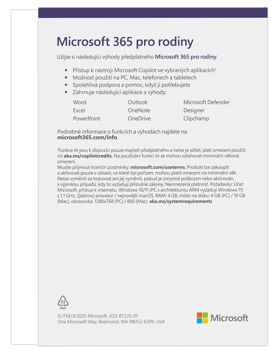 Microsoft 365 családnak - 12 hónap