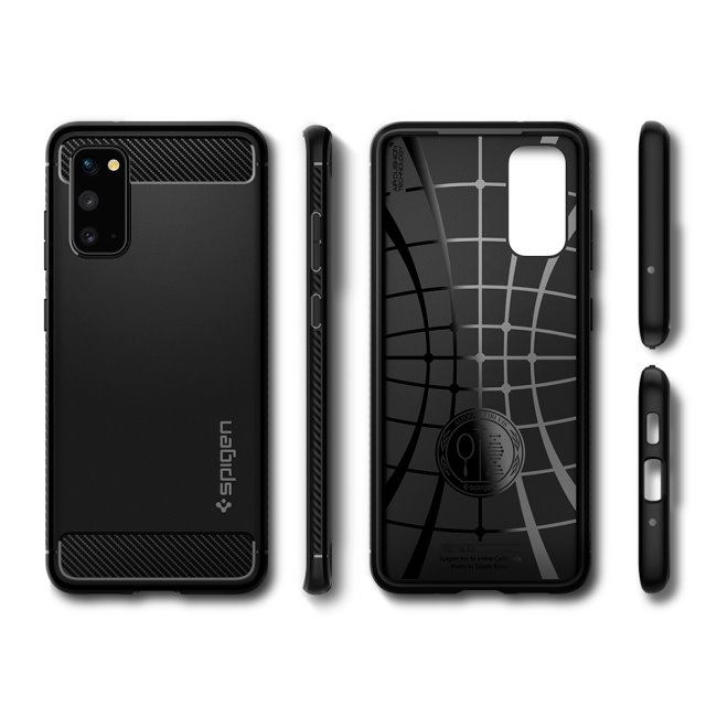 Puzdro Spigen Rugged Armor pre Samsung Galaxy S20 - G980F, Black