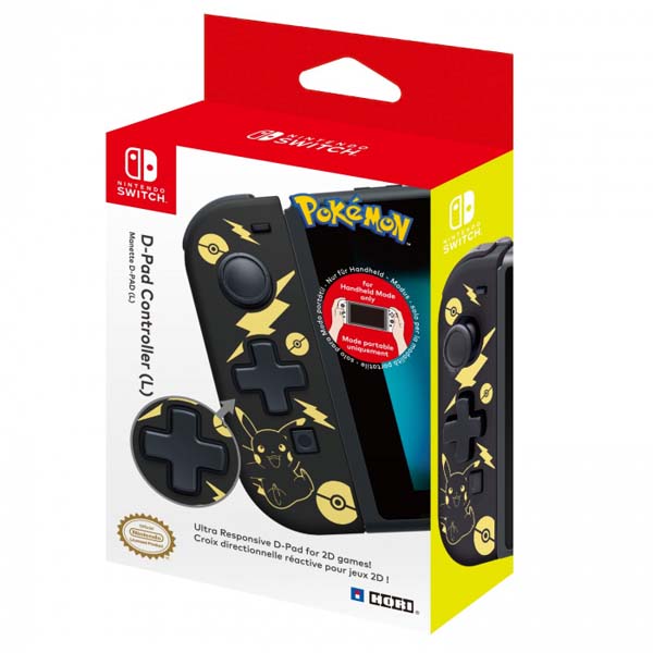 HORI D-pad Controller (L) (Pikachu Black Gold Edition)