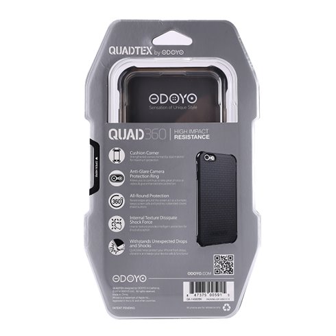 Odoyo tok Quad360 for iPhone 6 Plus/ 6s Plus, ebony black