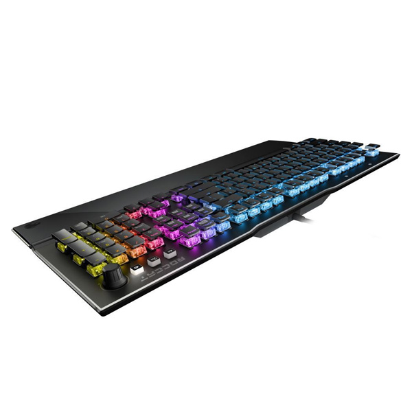 Roccat Vulcan 121 AIMO Gaming Billentyűzet, Red Titan Switch Speed RGB US kiosztás, Fekete