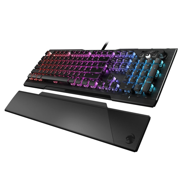 Roccat Vulcan 121 AIMO Gaming Billentyűzet, Red Titan Switch Speed RGB US kiosztás, Fekete