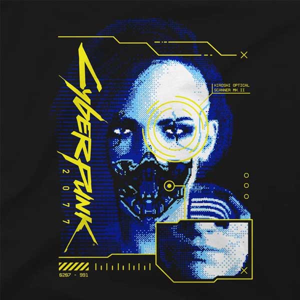 Tričko Cyber Face Premium (Cyberpunk 2077) XXL