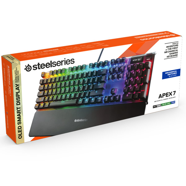 Gamer billentyűzet SteelSeries Apex 7 (Blue Switch) US