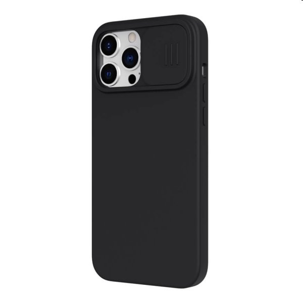 Nillkin CamShield Silky Magnetic szilikon hátlapi tok for iPhone 13 Pro Max, fekete