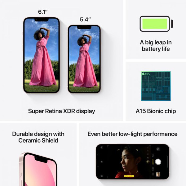 Apple iPhone 13 mini 512GB, rózsaszín