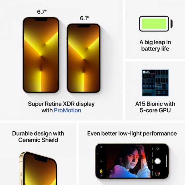 Apple iPhone 13 Pro 256GB, arany