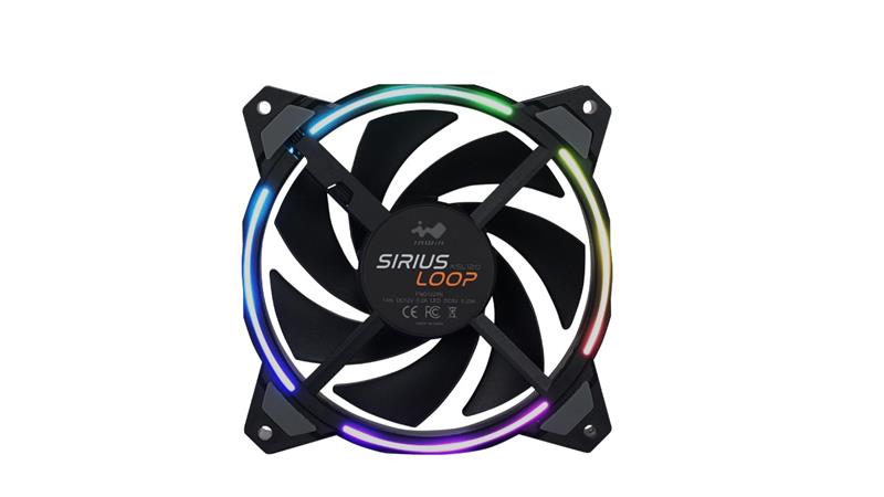 InWin Case fan Sirius Loop ASL120, 120mm, ARGB, Black (Triple pack+ ARGB Controler)